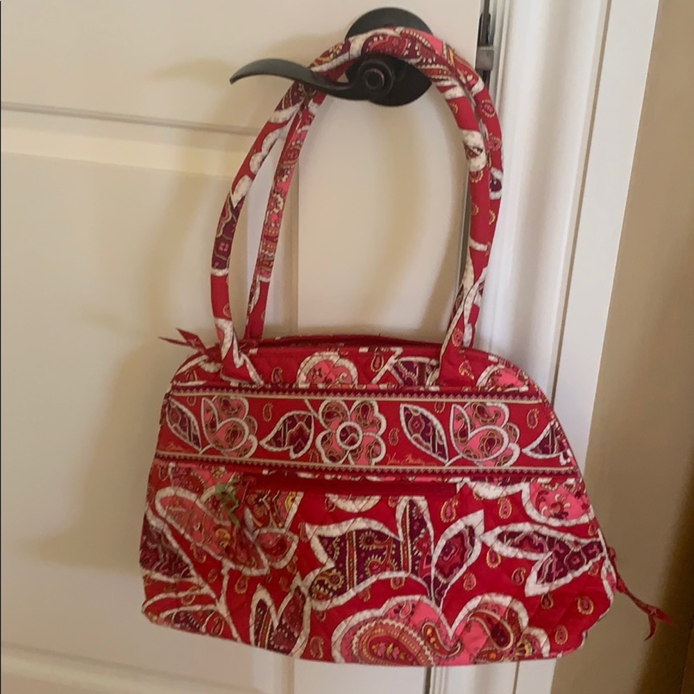 Vera Bradley bag red/pink/white appro 14” w, 8”H